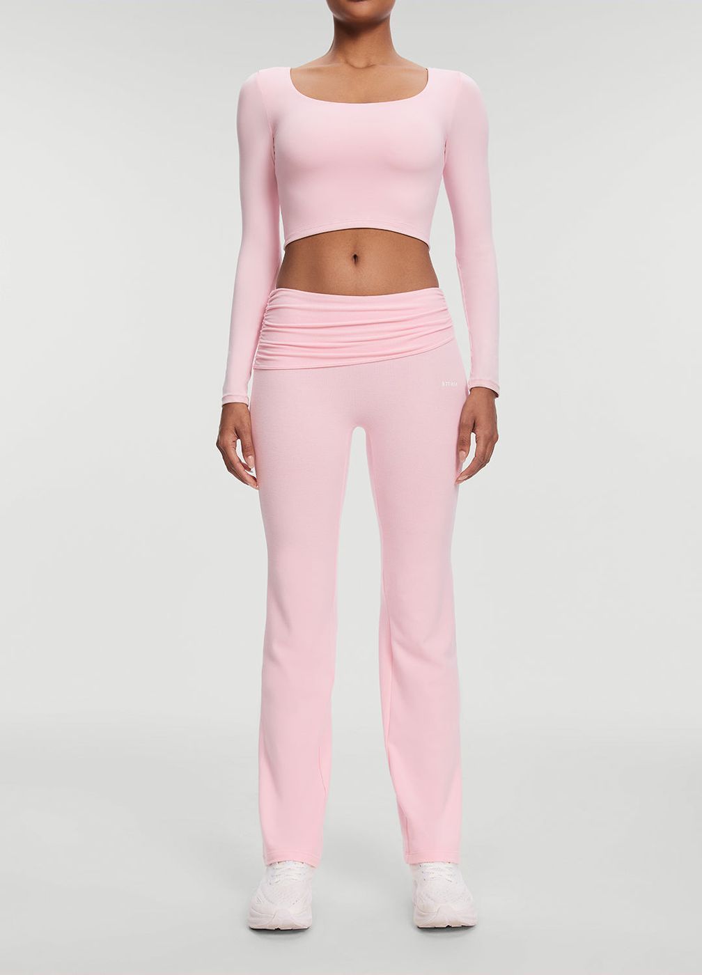 Lounge Pants in Ballet Pink, front view