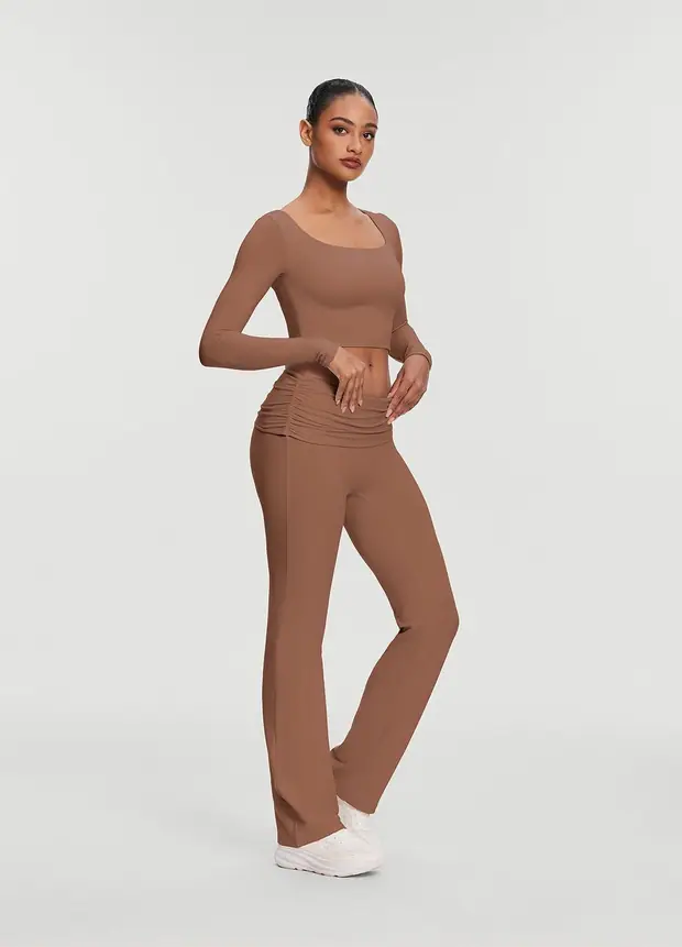 Lounge Pants in Mocha, front view