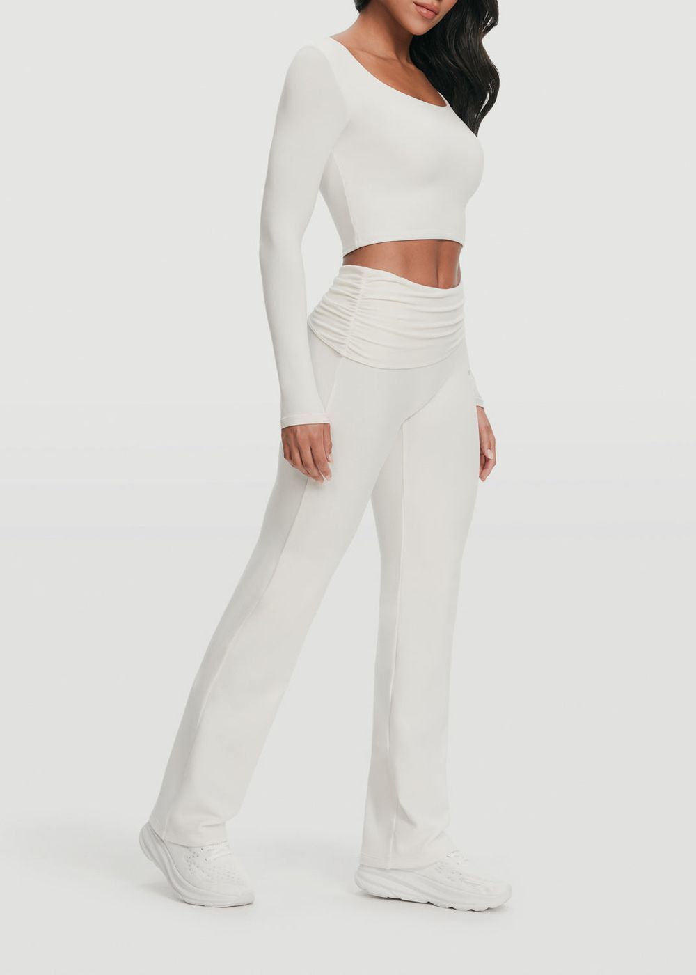 Lounge Pants in White, front view