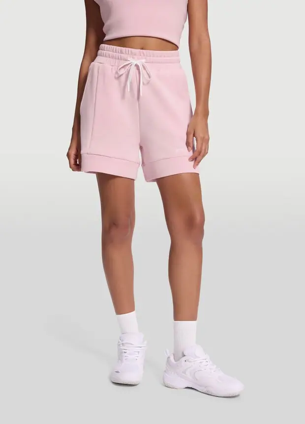 Lounge Shorts in Ballet Pink, front view