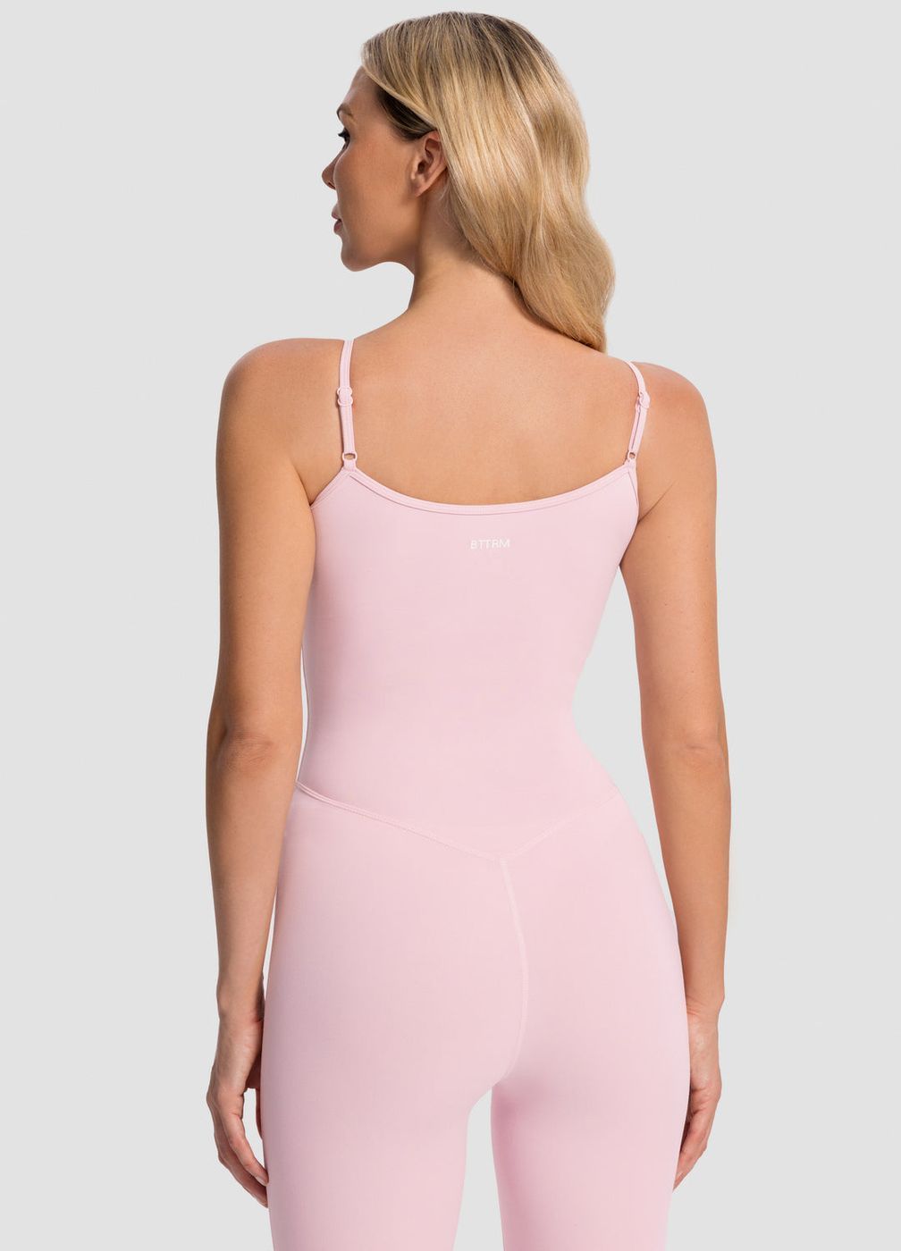 Minimal Stitch Onesie in Ballet Pink, detail