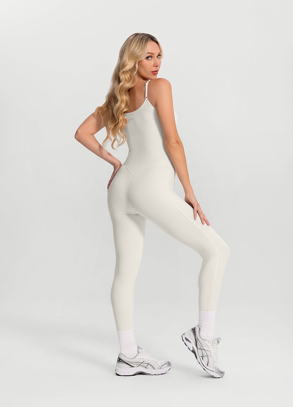 Minimal Stitch Onesie in White, second view