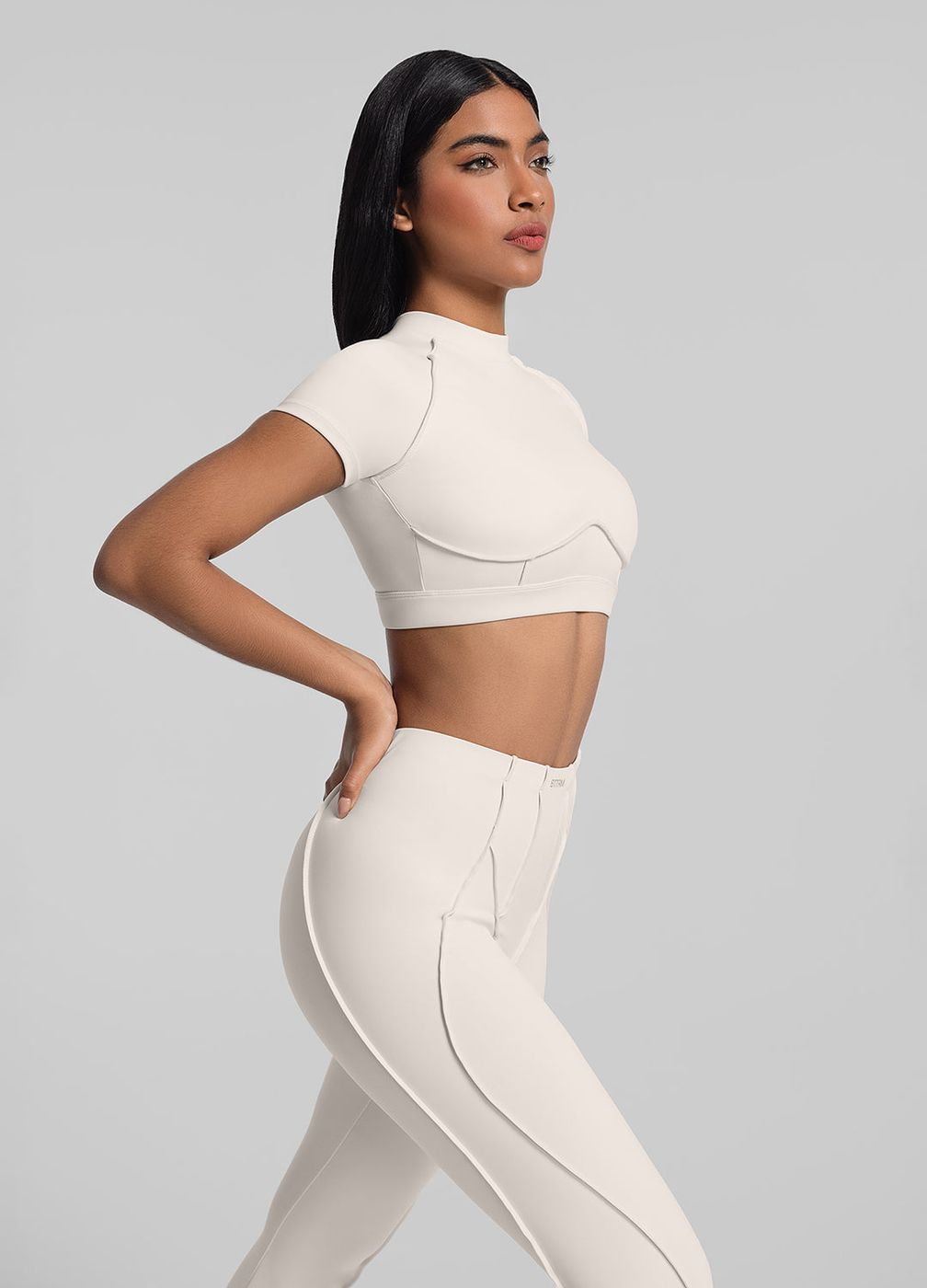 Open-back Crop Top in Ivory, second view