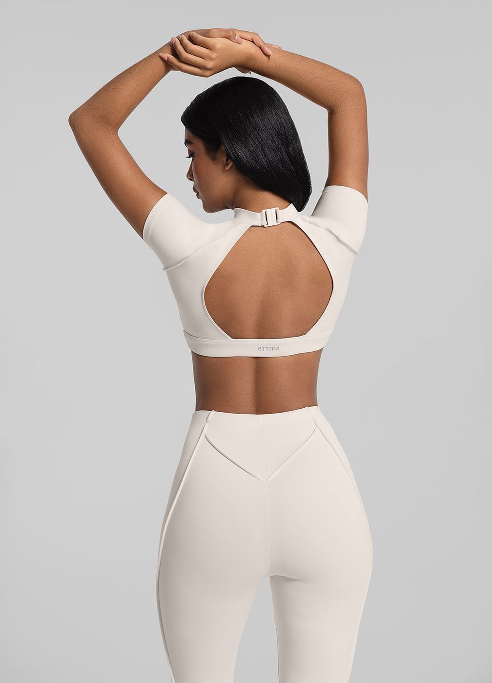 Open-back Crop Top in Ivory, detail