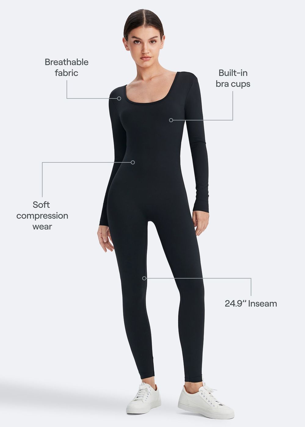 Open Back Jumpsuit in Inky Black, second view