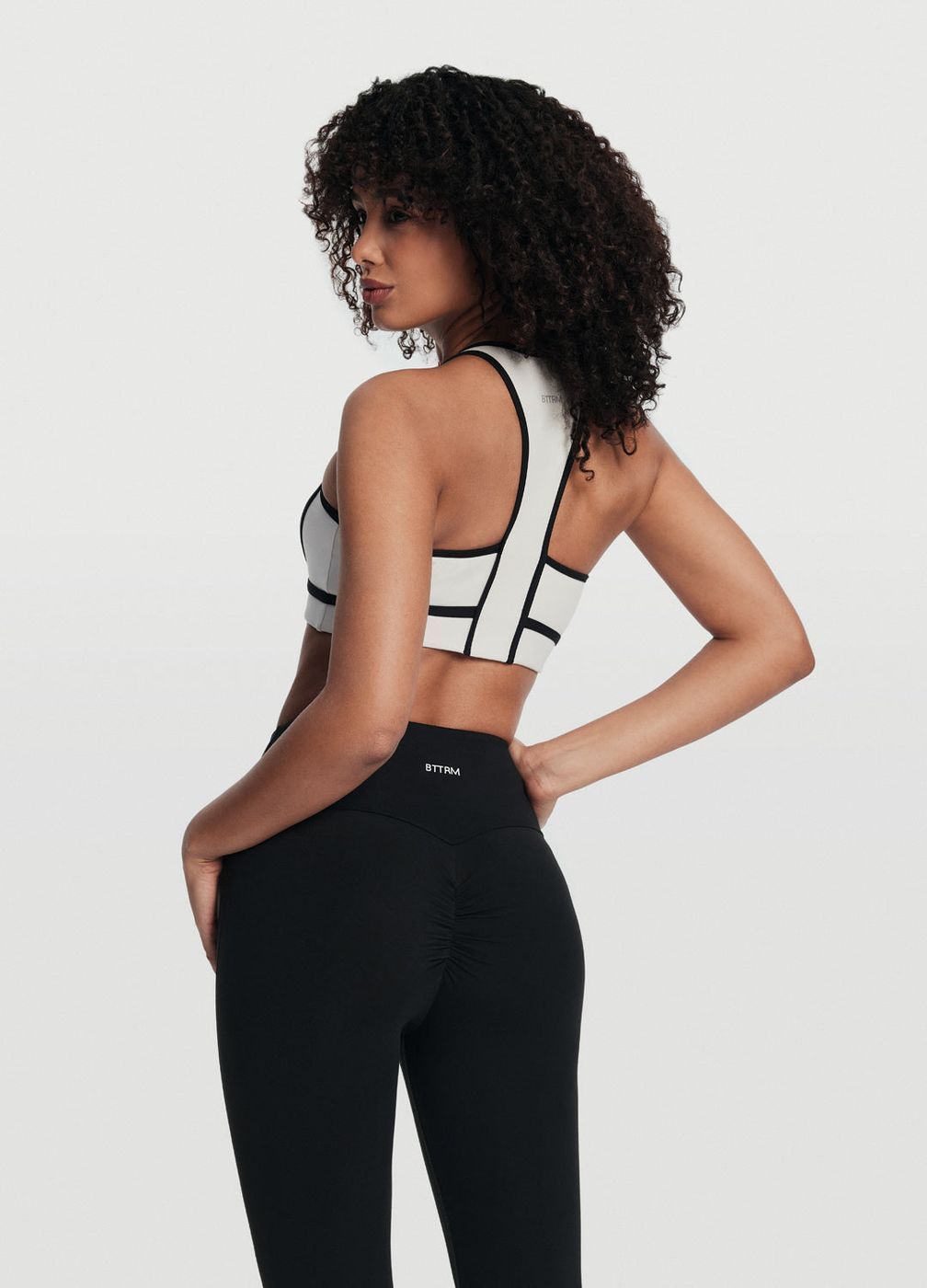 Racerback Zip Top in Black, detail