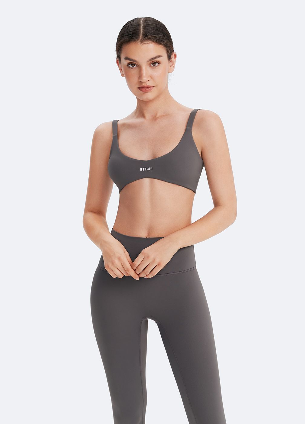Sports Bra in Gray, front view