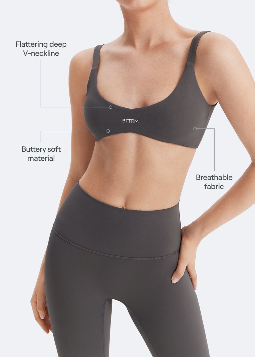 Sports Bra in Gray, second view