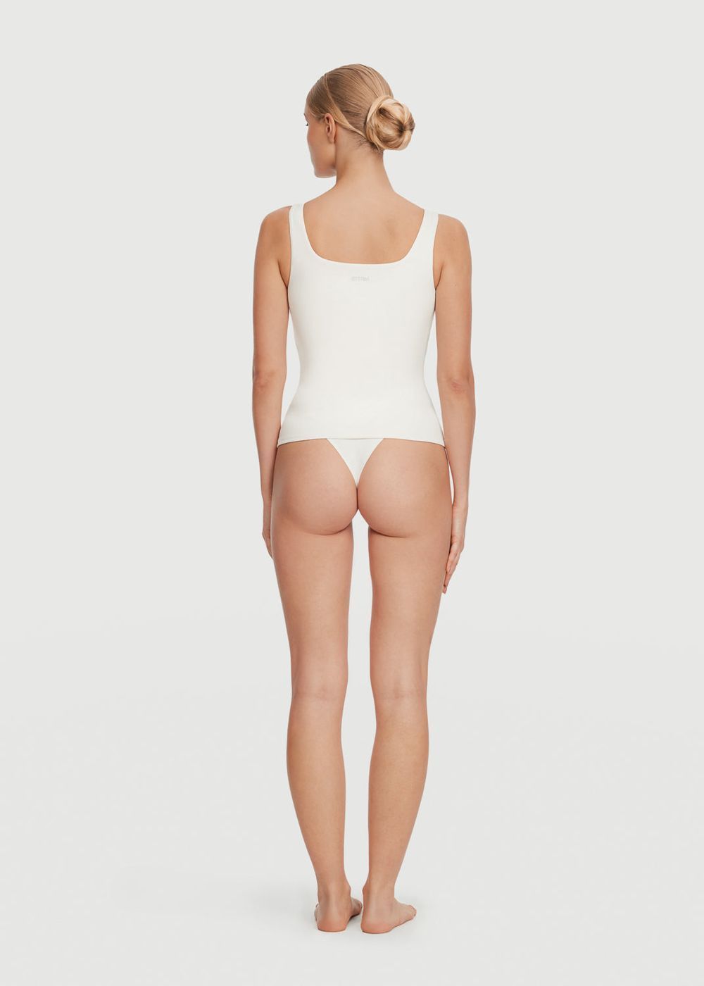 Square Neck Tank Top in White, second view