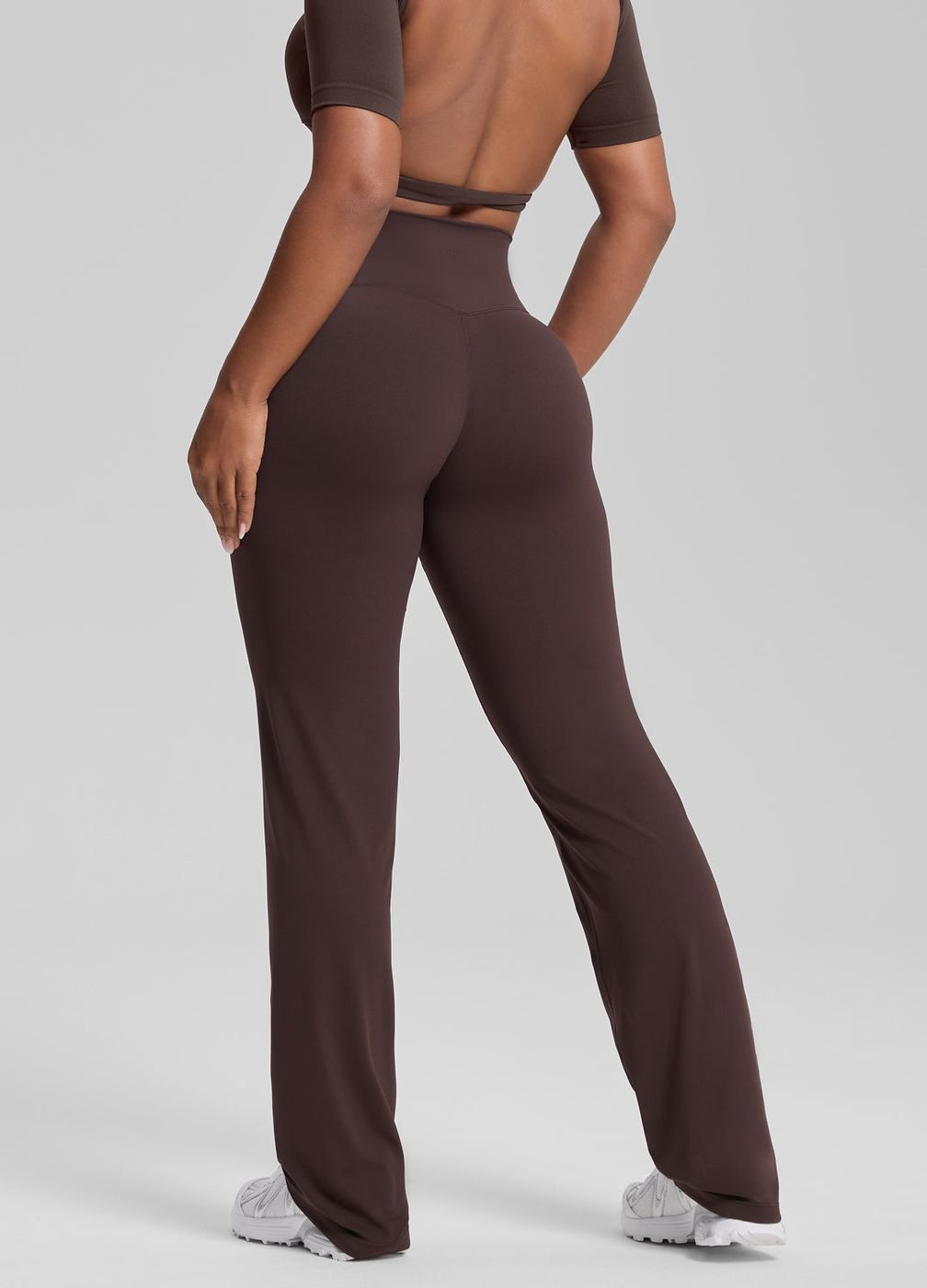 Straight Leg Bottoms in Chocolate, second view