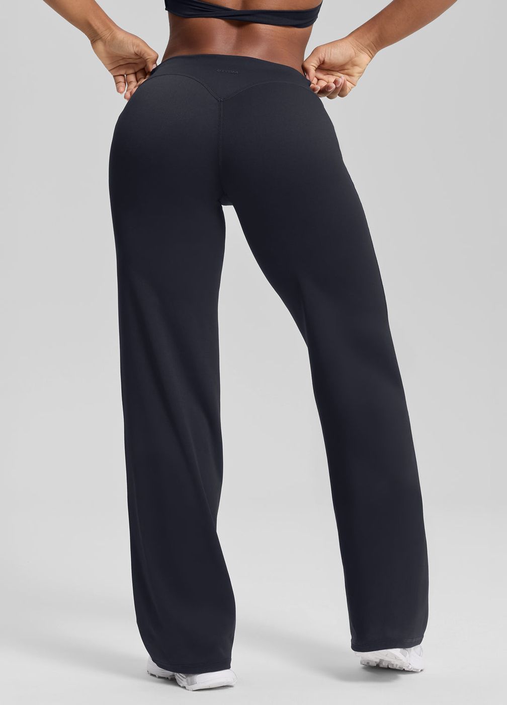 Straight Leg Bottoms in Black, detail