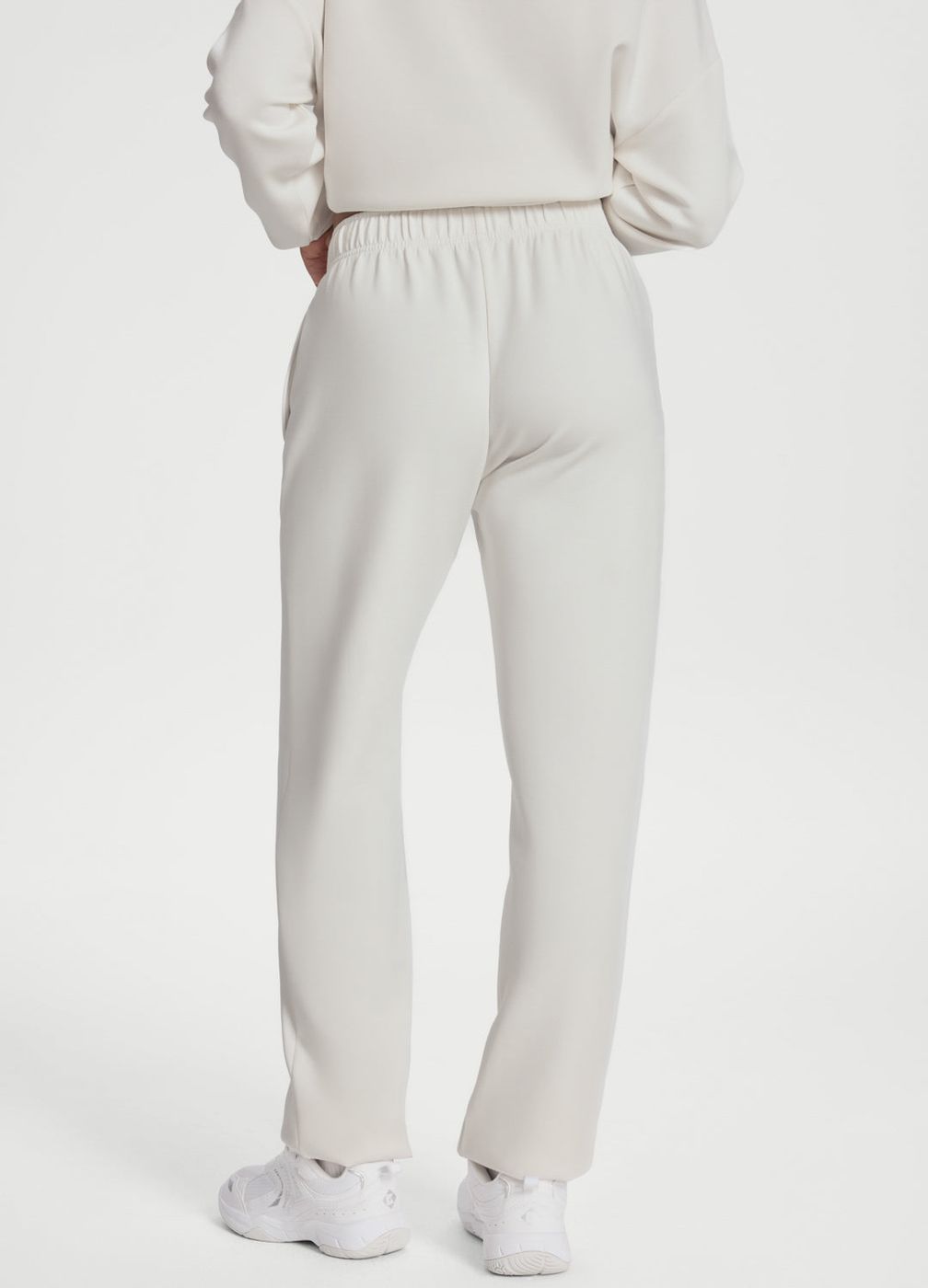 Straight-leg Sweatpants in White, detail