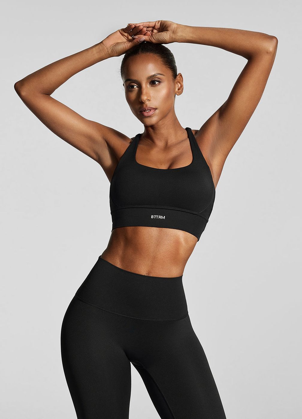 Strappy Back Top in Black, detail