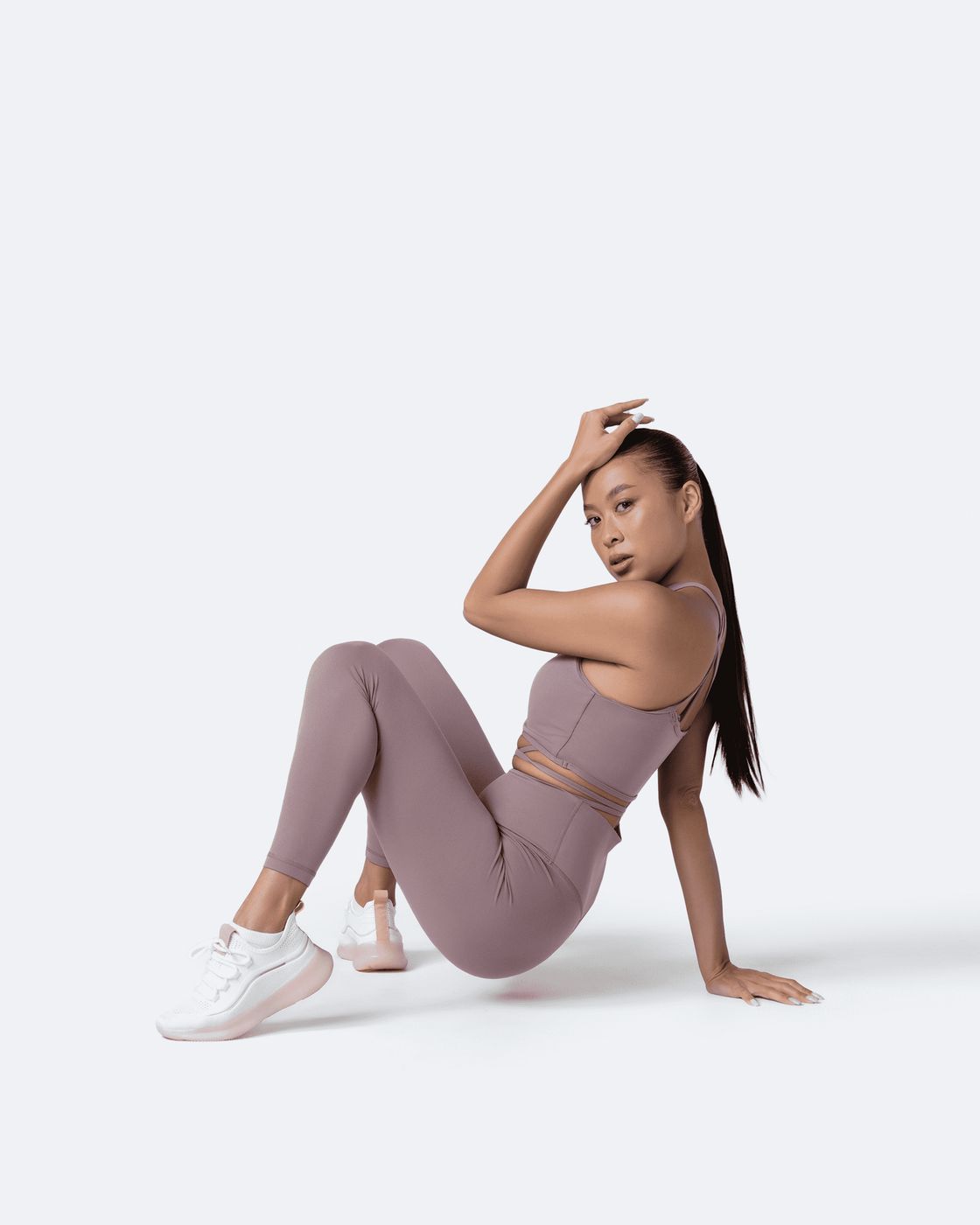 Strappy Front Top in Dusty Pink, second view