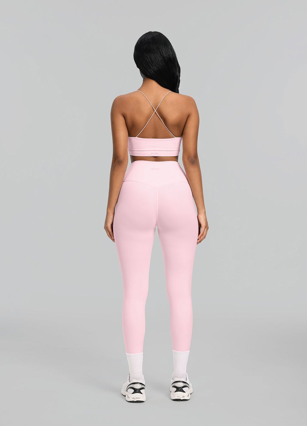 Strappy Racerback Top in Ballet Pink, detail