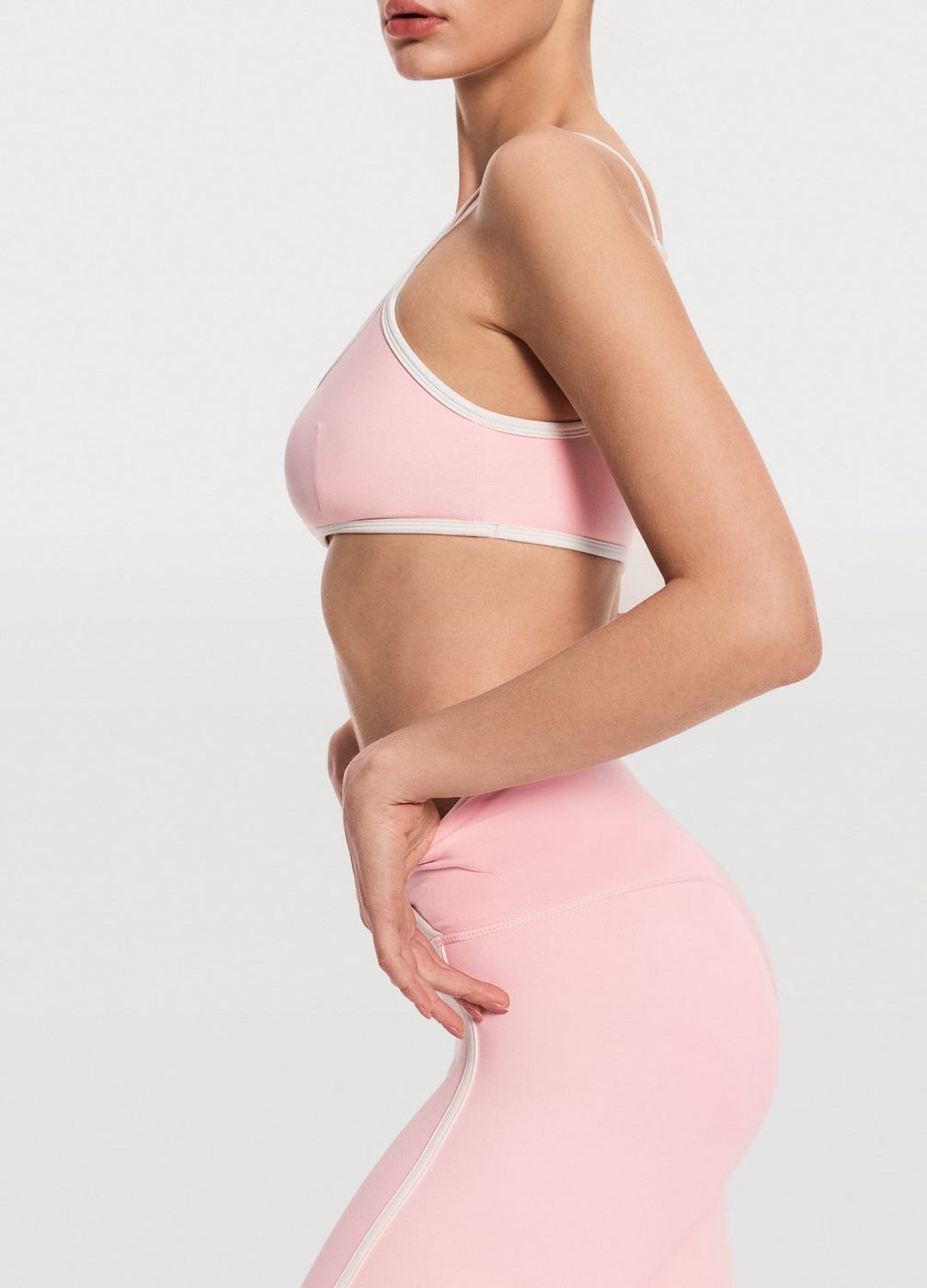 Strappy Scoop Top in Ballet Pink, detail