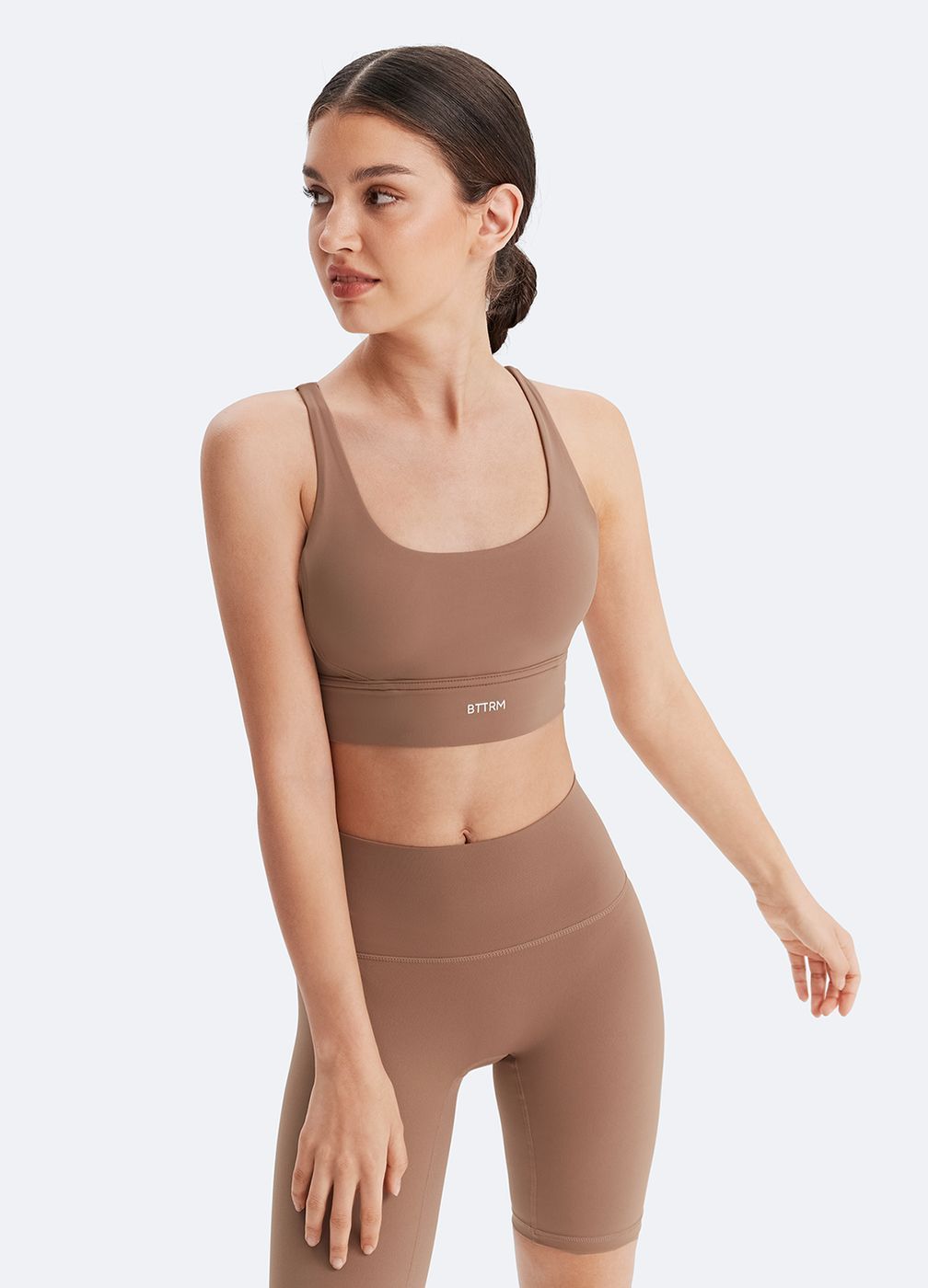 Strappy Sports Bra in Sand, second view