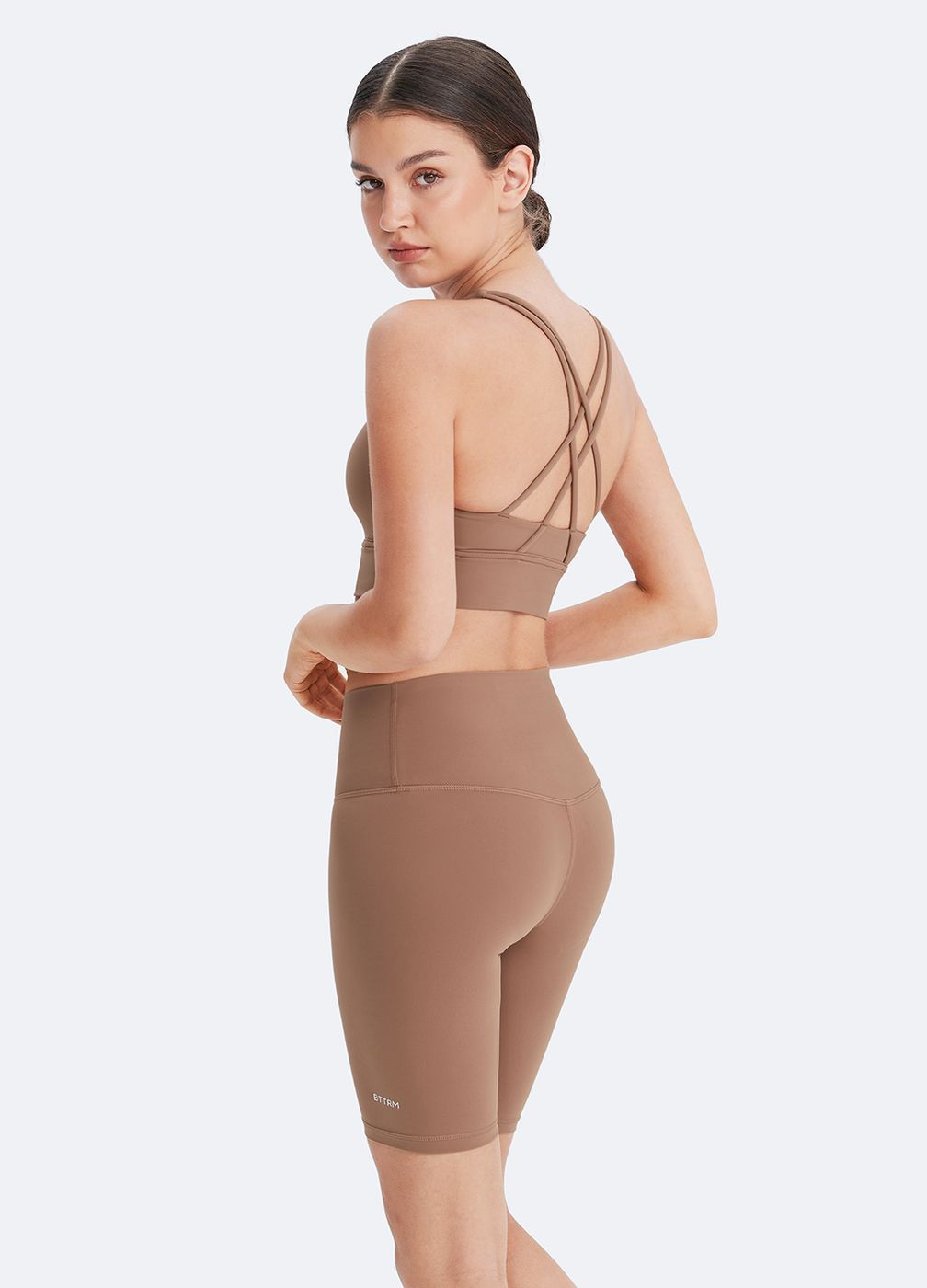 Strappy Sports Bra in Sand, detail
