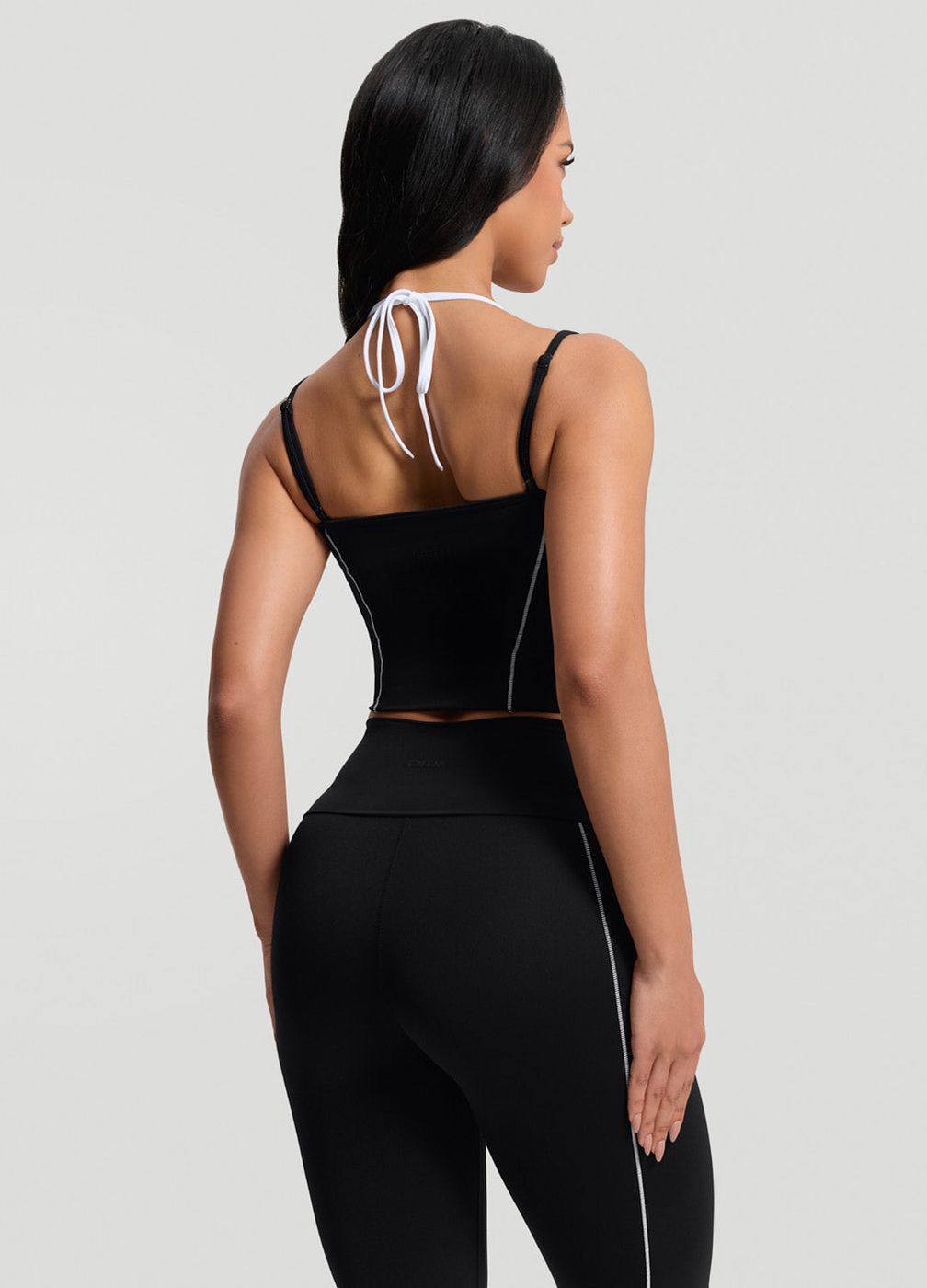 Strappy Top in Black, detail