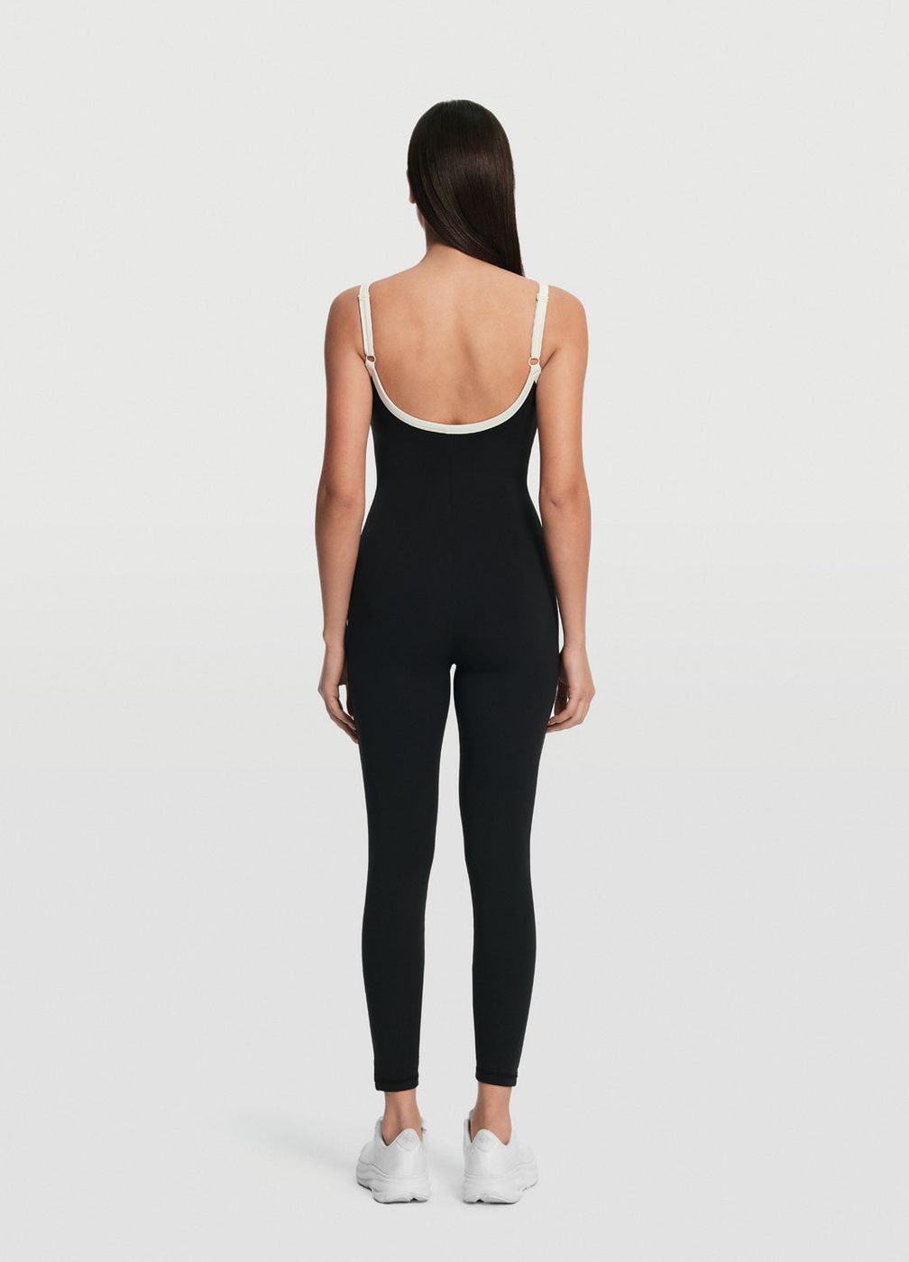 Thin Strap Onesie in Black, second view
