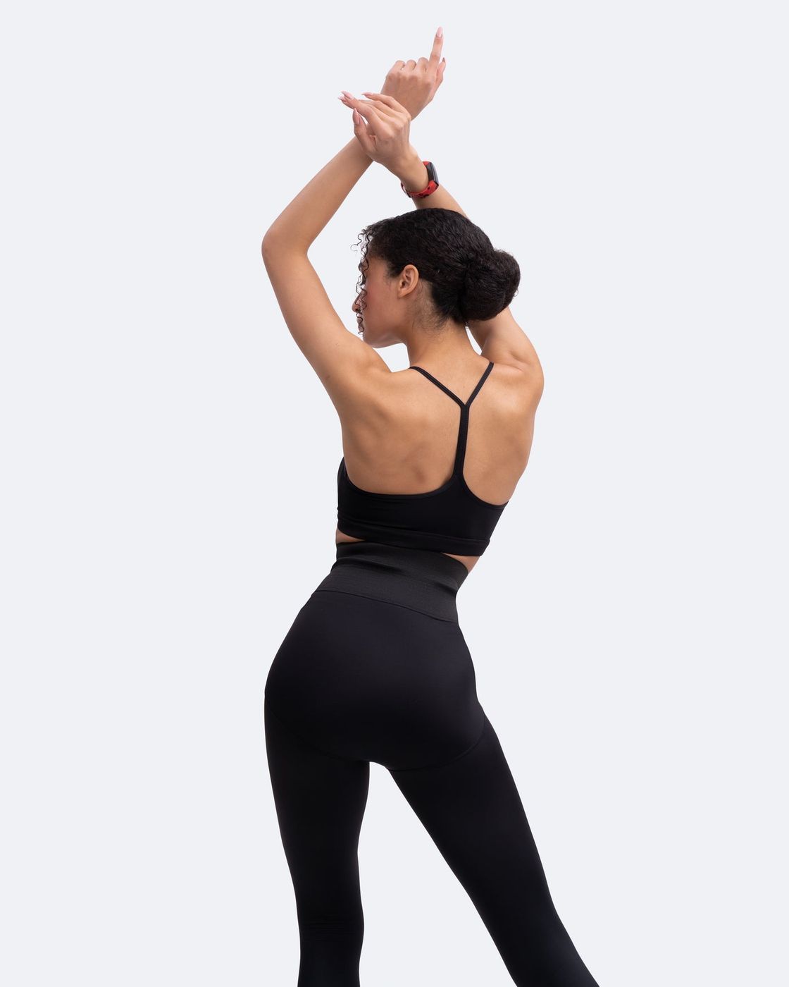 Thin Straps Sports Bra in Black, detail