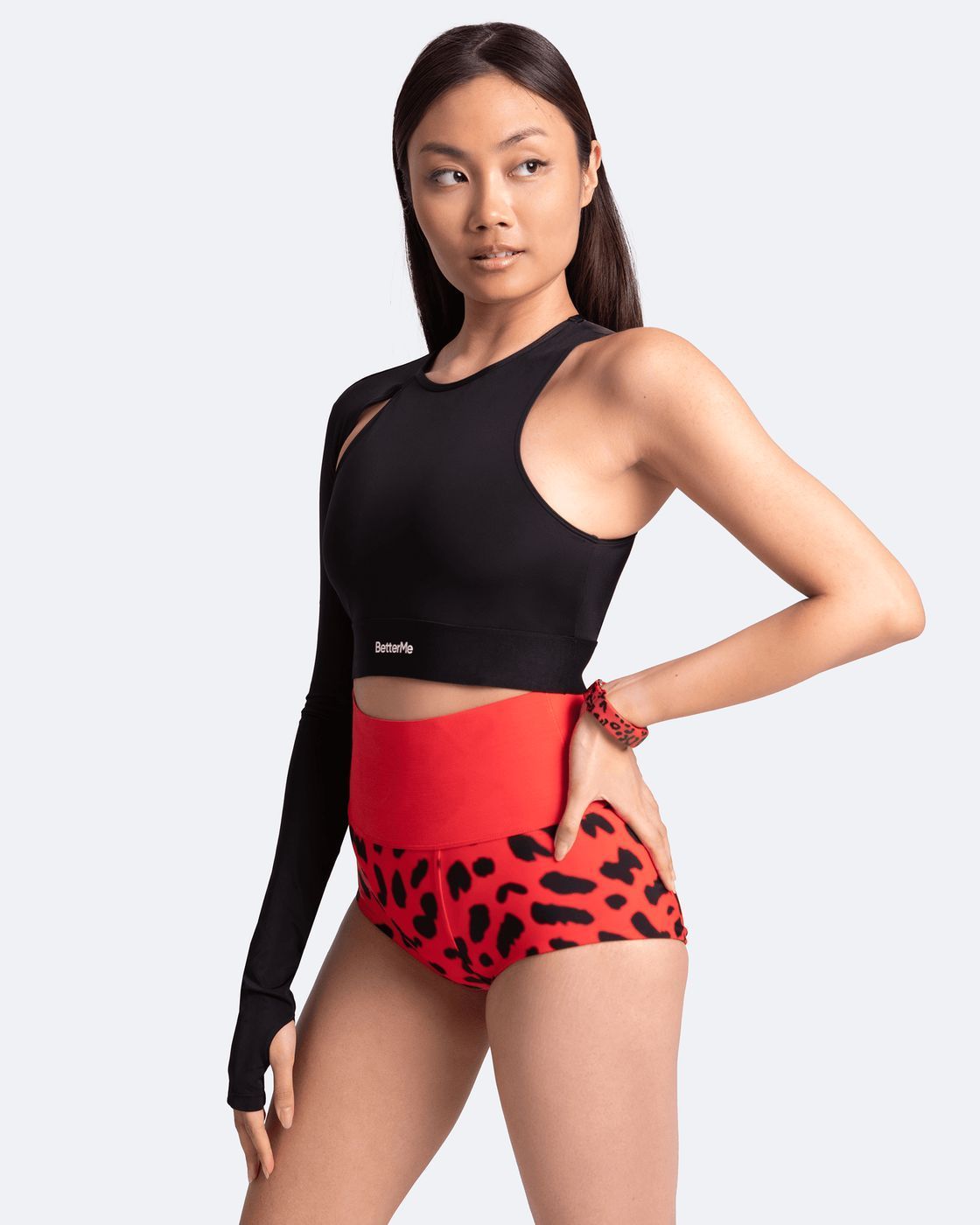 Trendy One-shoulder Top in Black, second view
