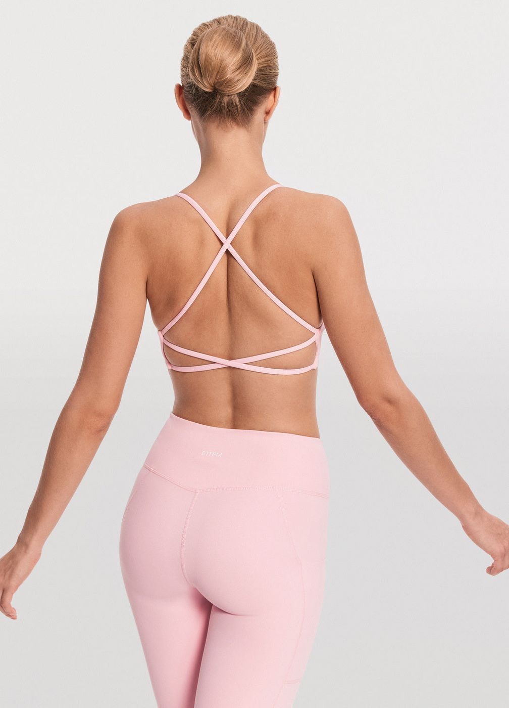 Twist Front Top in Ballet Pink, second view