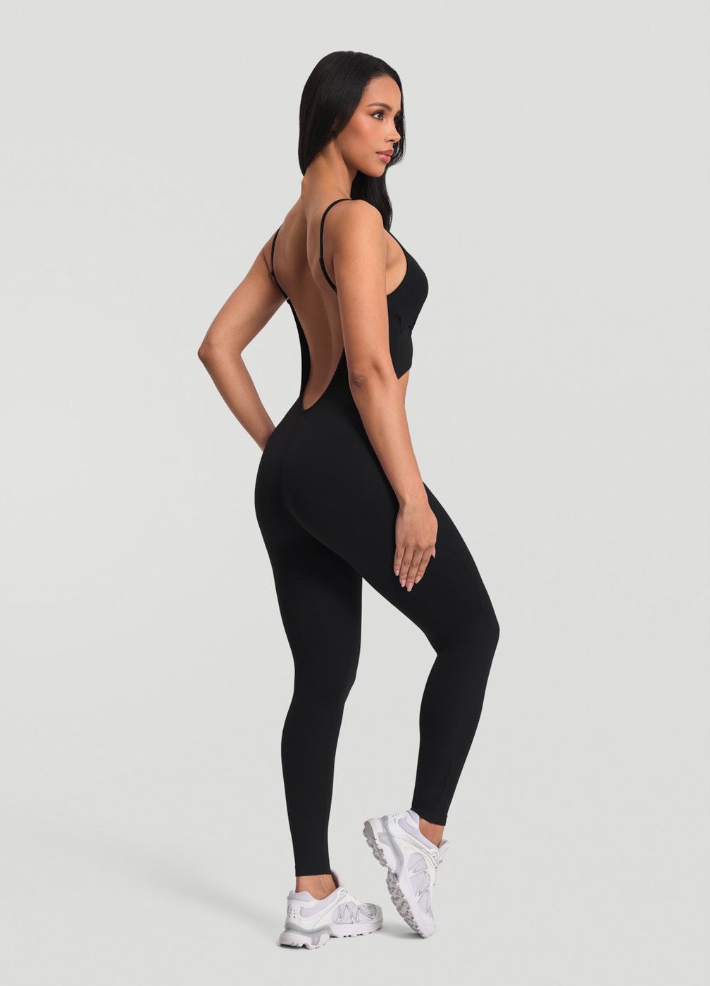 Twist Jumpsuit in Black, second view