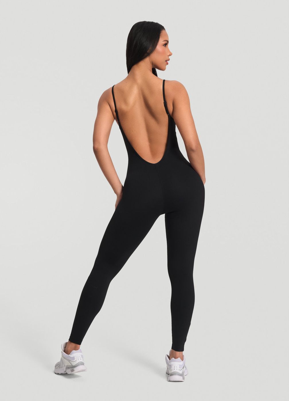 Twist Jumpsuit in Black, detail