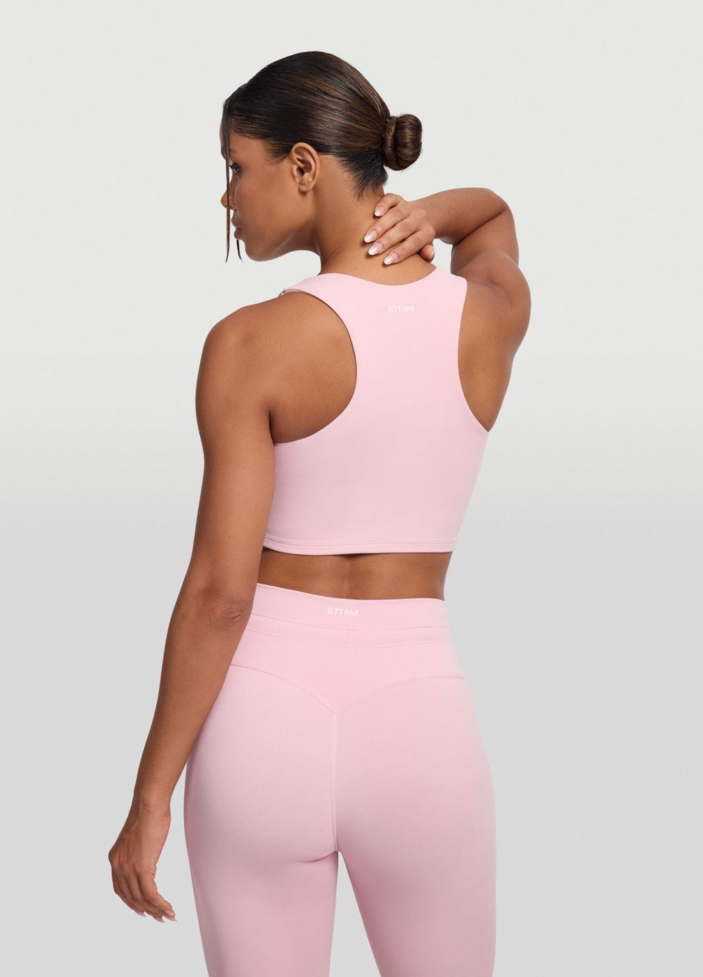 Two-tone Crop Top in Ballet Pink, detail