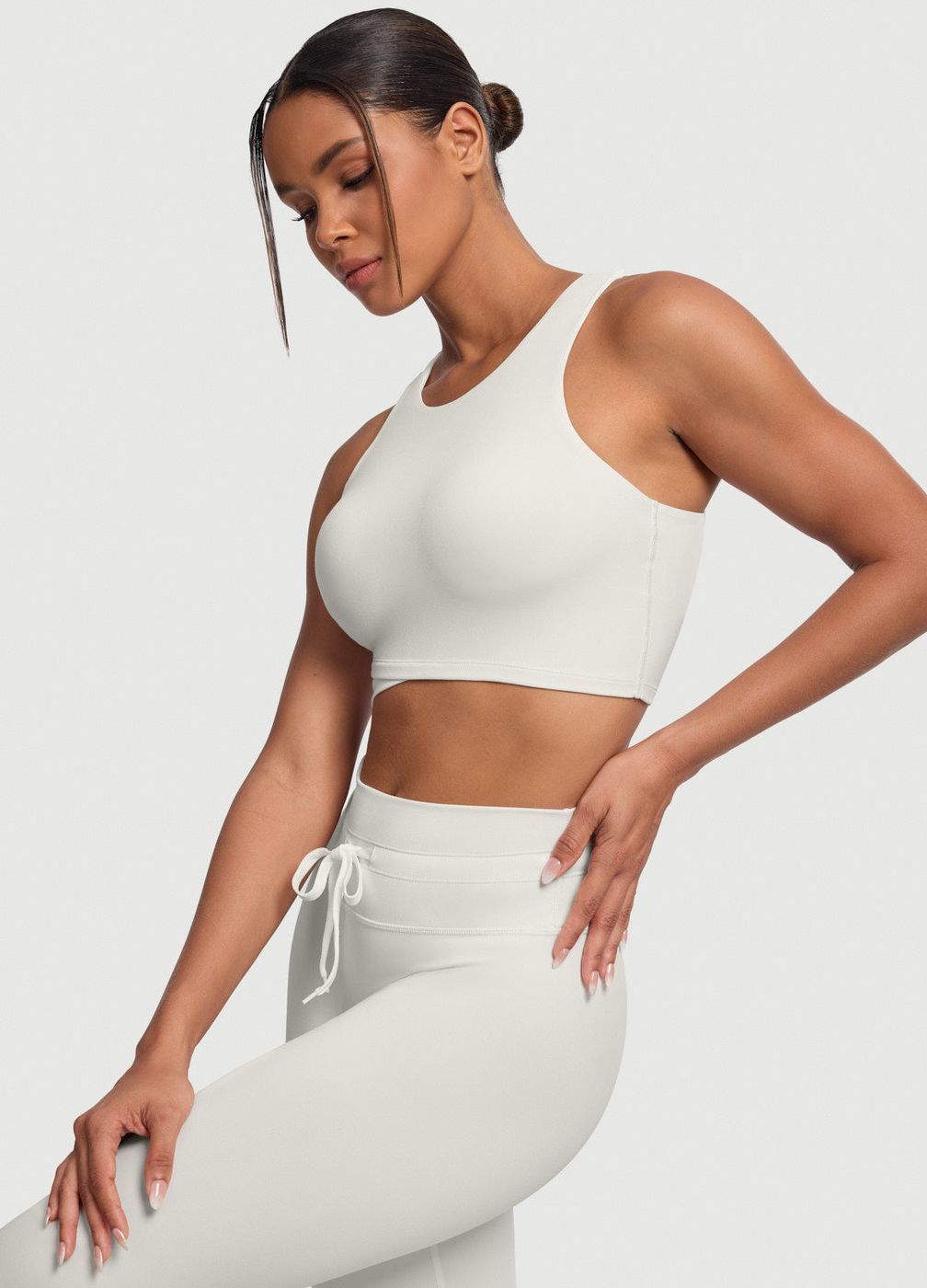 Two-tone Crop Top in White, second view