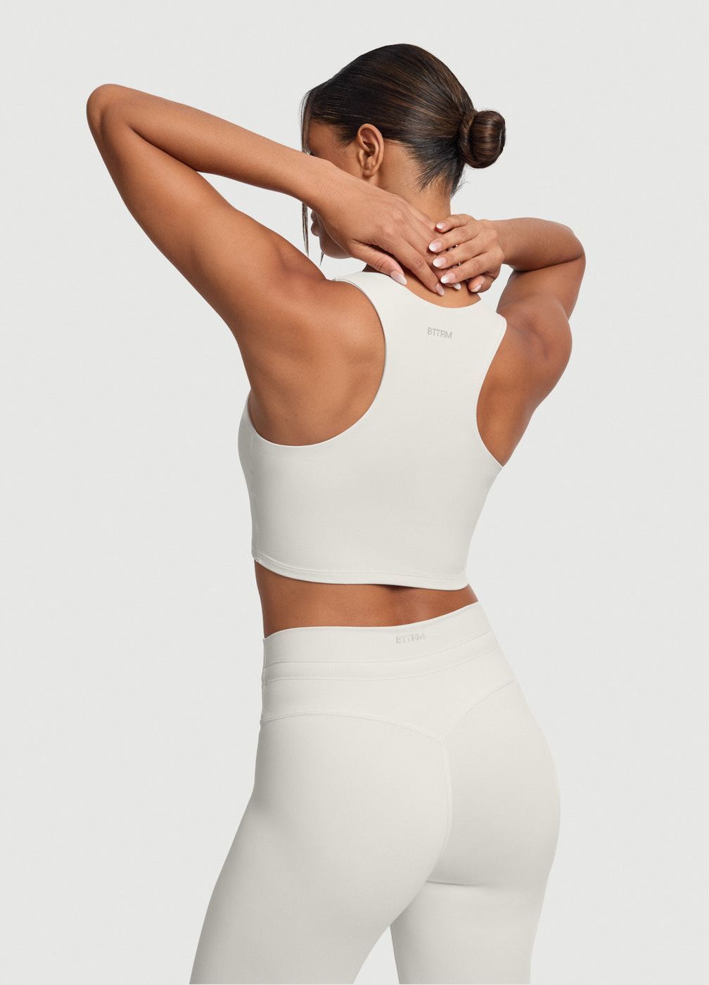 Two-tone Crop Top in White, detail