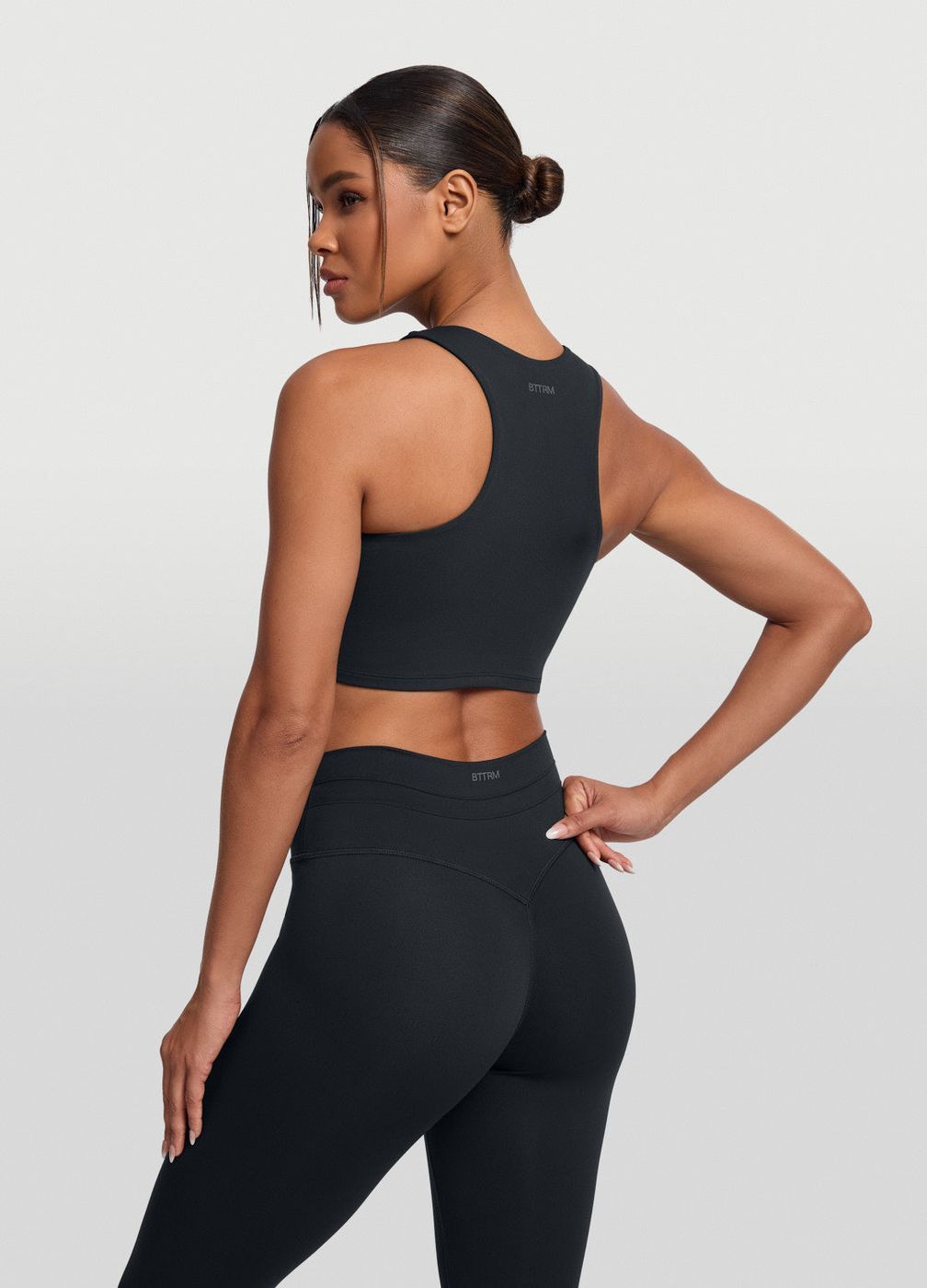 Two-tone Crop Top in Black, detail