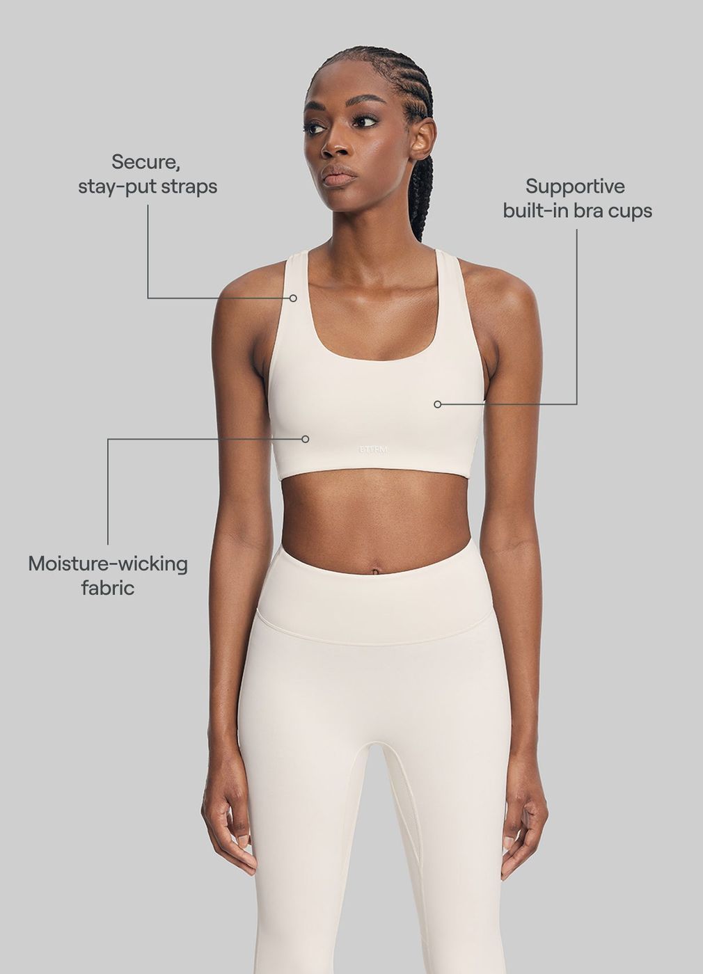 Ultimate Mesh Top in Ivory, second view