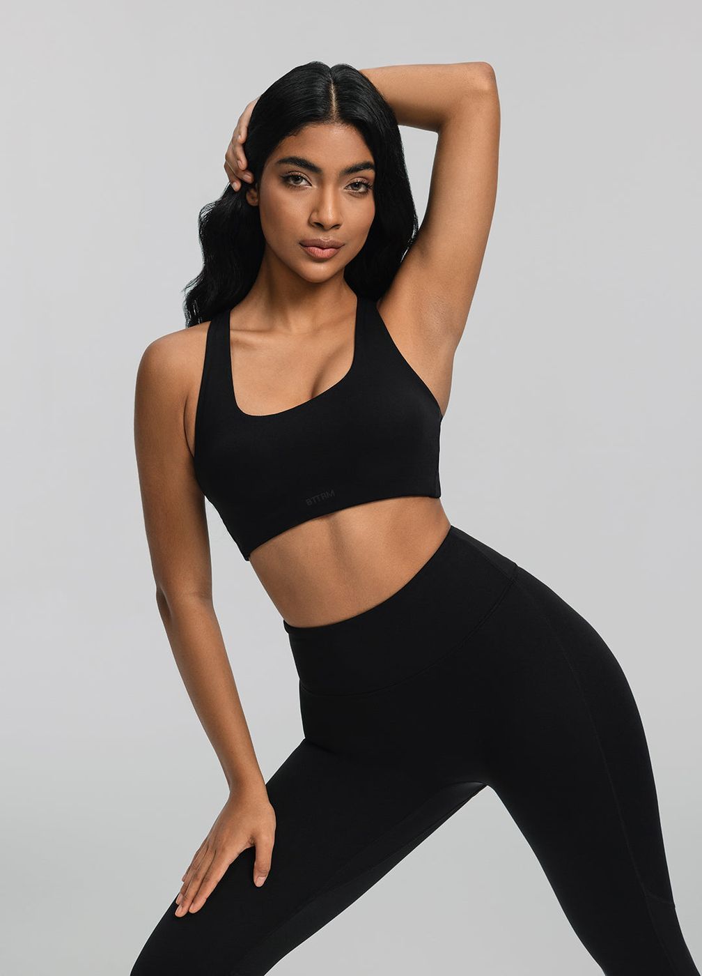 Ultimate Mesh Top in Black, front view