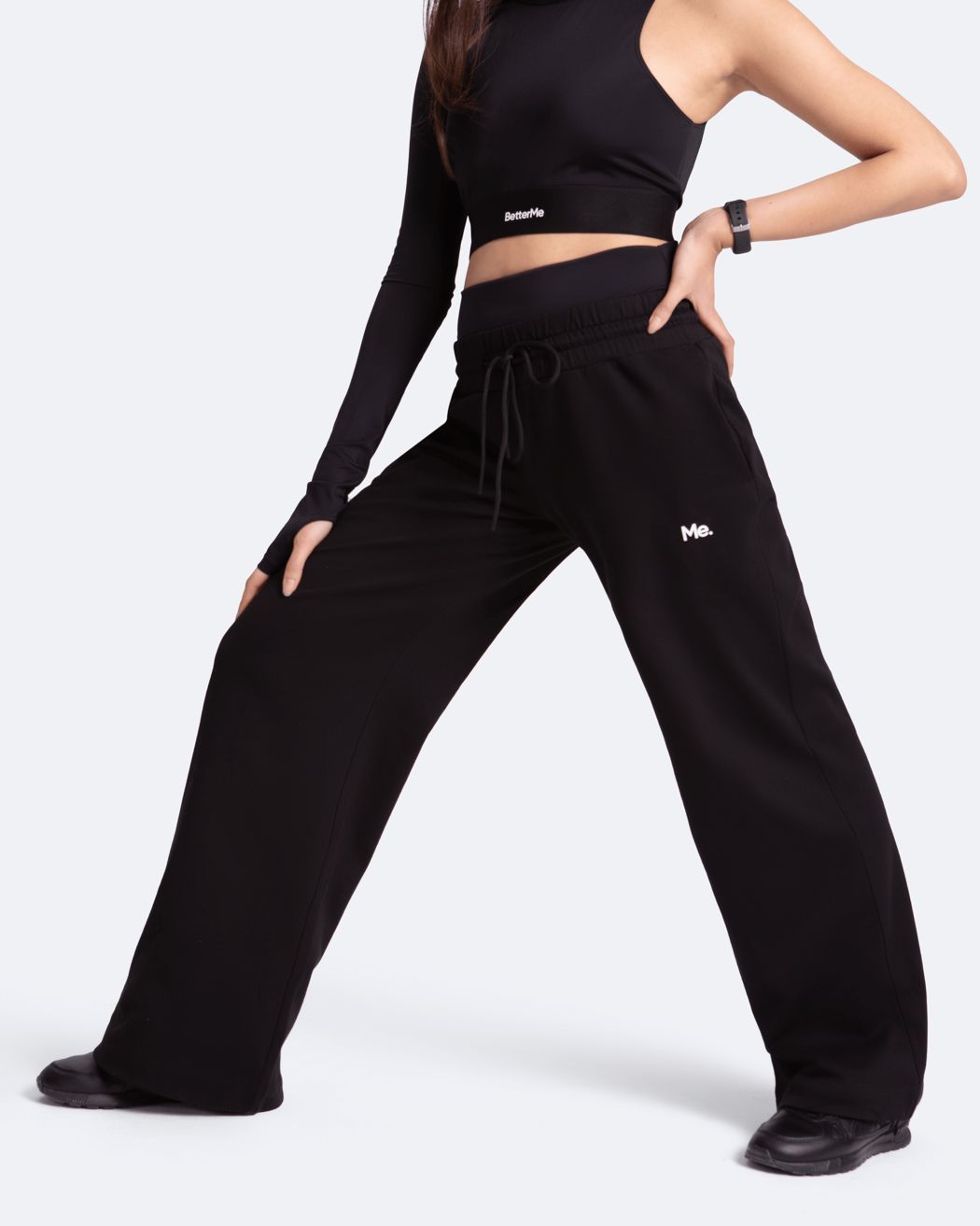 Wide Leg Pants in Black, second view