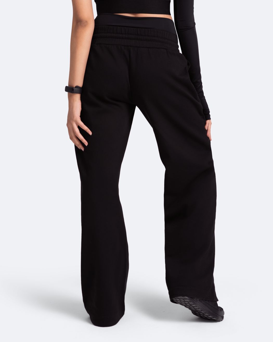 Wide Leg Pants in Black, detail