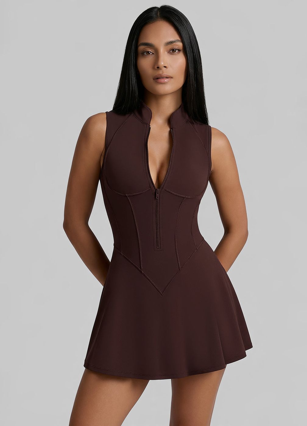 Chocolate colourway, showing depth of shade from a single dye bath